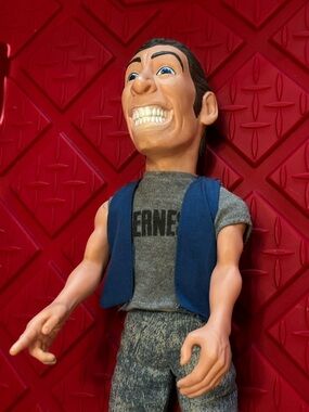 Novelty Ernest Pull String Doll with Blue Vest